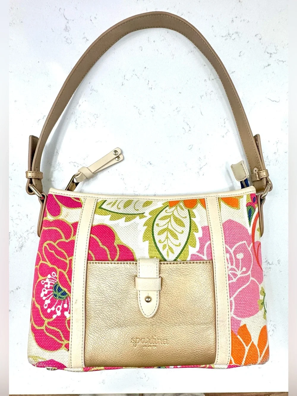 Spartina 449 Carson Cottage Dixie Hobo Floral Multicolor Handbag